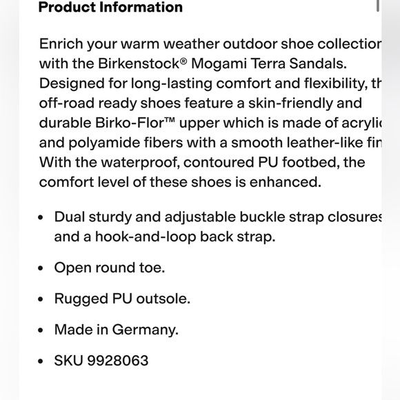 Birkenstock Mogami Terra Kids Bright Blue Sandals-Euro size 33 US size 1.5 - Picture 7 of 9